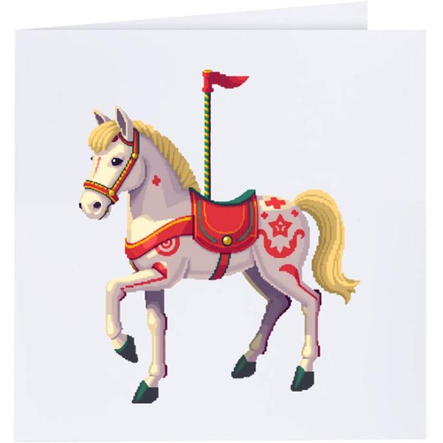Carousel horse greeting - horse', /