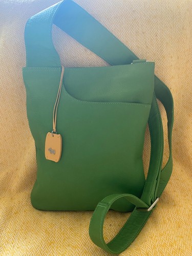 Radley handbag green leather - handbag,