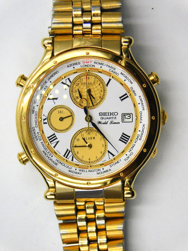 Seiko world timer - world, 5t52-7a19
