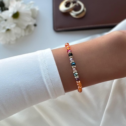 Handmade multicolor bracelet - handmade,