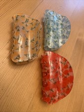 Set Of Three Floral Plastic