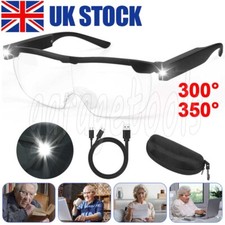 350% Magnifier Glasses With LED Light Magnifying Glasses Loupes Reading Sewing