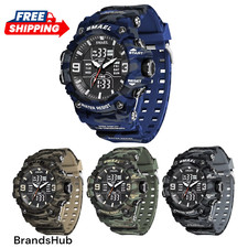 SMAEL 8049 Mens Camouflage Digital Waterproof Watch Dual Display Shock Resistant