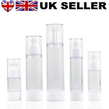 Empty Vacuum Pump Bottle Plastic Airless Lotion Shampoo Cosmetics Container UK