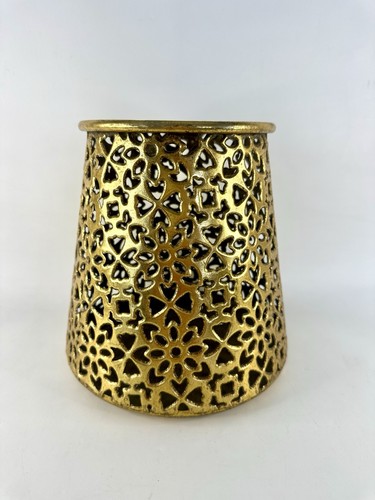 Large gold tone - gold, reticulated