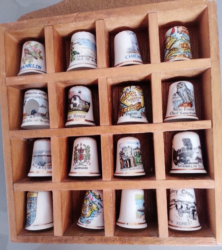 Ceramic thimbles wooden - 12, in