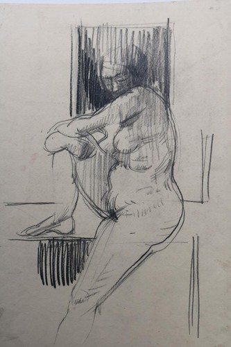 Modern british art seated - -,
