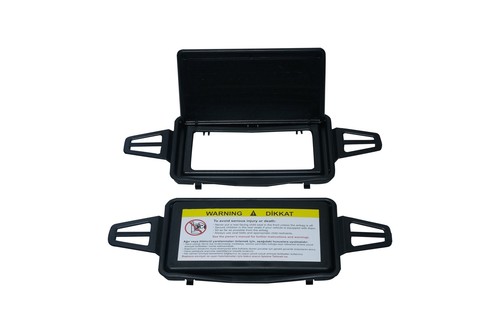 Black sun visor mirror cover - black,