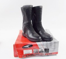 AXO TITAN TOURING WP BOOTS BLACK LEATHER MS2T0005 SIZE 41 EU (7.5 US) ROADBOOTS