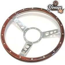Classic Car 13" Dished Riveted Wood Rim Steering Wheel & Boss Kit Daimler 250 V8