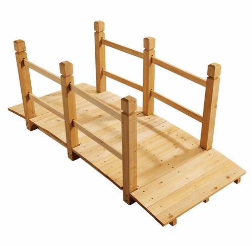 Wooden garden bridge with - wooden,