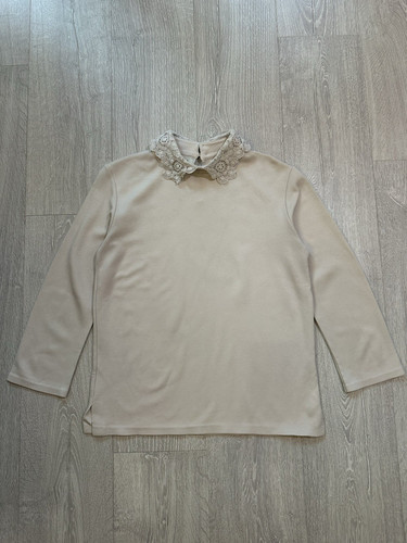 Zara knit cream beige lace - zara,