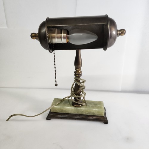 Vintage jadeite marble lamp - vintage,