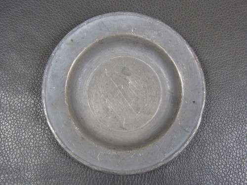 Antique pewter coaster - , or