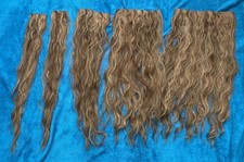 LullaBellz Synthetic hair extensions clip in Wavy Mellow Brown. 