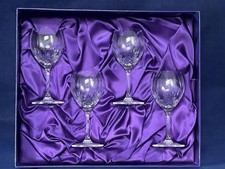 EDINBURGH CRYSTAL INTERNATIONAL TAY WINE GLASSES X 4 - BOXED