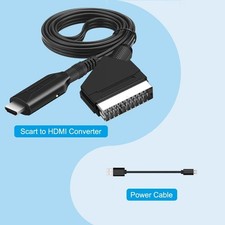 SCART To HDMI Converter Audio Video Adapter For HDTV Sky Box STB Plug HD TV DVD
