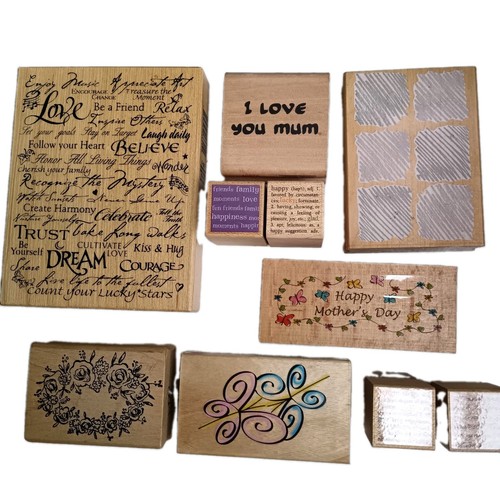 Vintage wooden rubber - rubber, stamps
