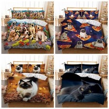 Dog cat duvet cover - cat,