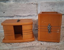 Vintage Art Deco Wood Desk