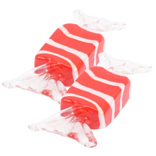 Reusable red glass candy - red,