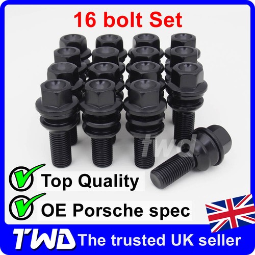 16x black wheel bolts - 16x,