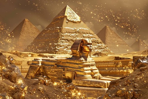 Egyptian pyramids canvas - egyptian,
