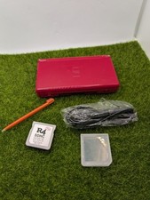 Nintendo DS lite Red Console + R4 Game + Charger Complete Bundle Tested Pokémon 