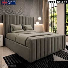 Upholstered Line Panel Winged