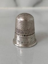 SOLID SILVER THIMBLE Birmingham 1897 James Swann
