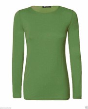 Ladies Plain Long Sleeve Crew
