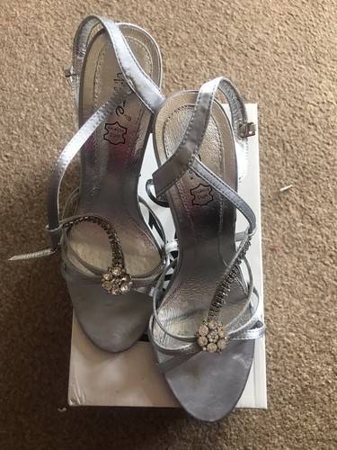 Shoe silver sandal use - silver, 6