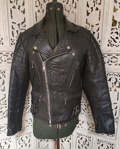 Vintage 1960s black leather - vintage,
