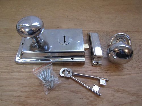 Polished chrome rim knob - rim, and