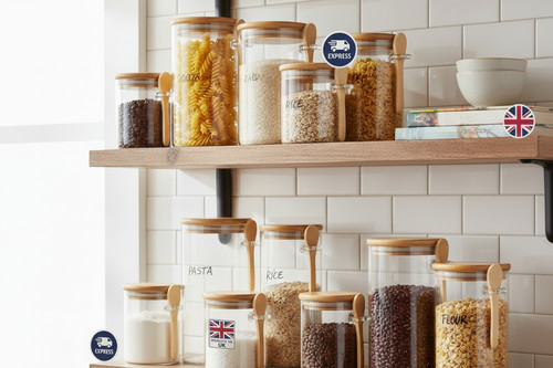 Glass food storage canister - glass,