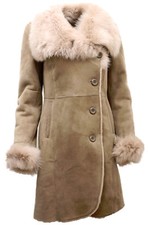 Ladies Warm Beige Suede Merino