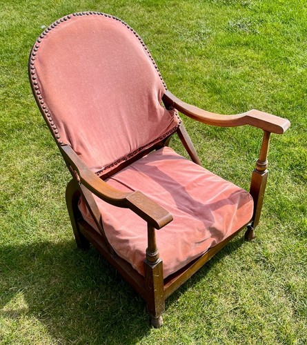 Vintage upholstered rounded - upholstered,