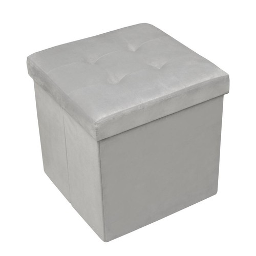 Velvet folding storage bench - velvet,