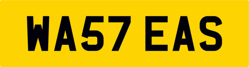 Waste number plate wa57 eas - number,
