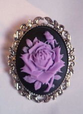 Light Purple Rose Brooch