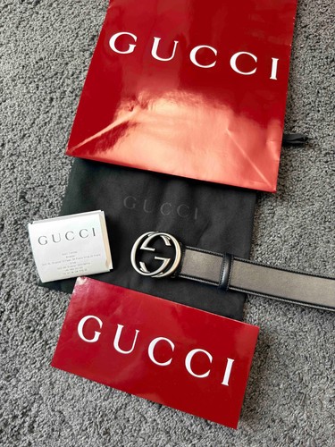 Gucci black leather - black,