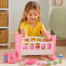 Pink Baby Dolls Bed Rocking