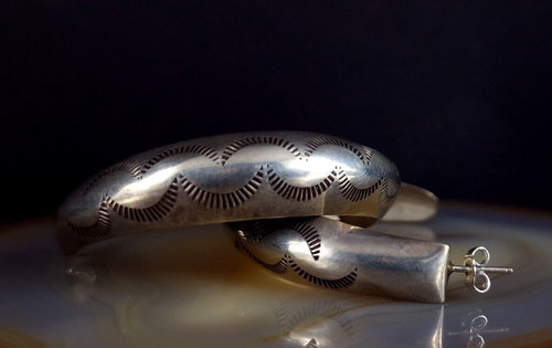 Earrings silver native - silver,