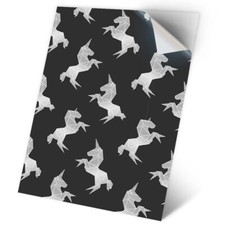 1 x Vinyl Sticker A2 - BW - Pretty bre Unicorn #35584
