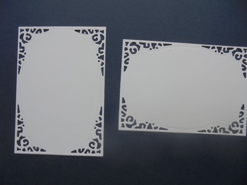 White card rectangle die - ,