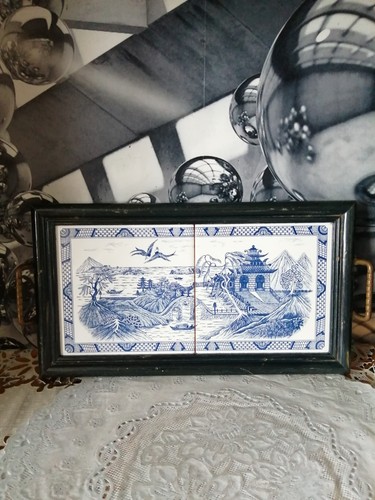 Antique tray blue - tray, tiles