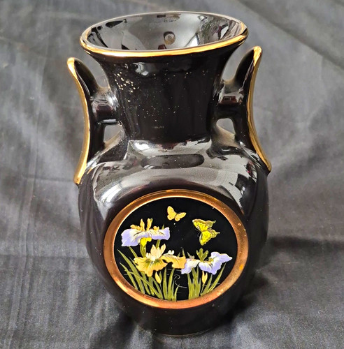 Black gold glossy ceramic - glossy,