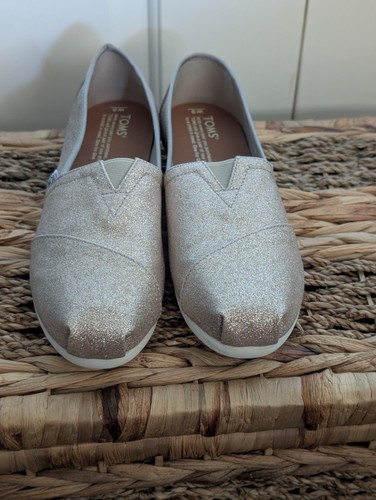Toms shoes sparkly gold - toms,