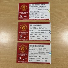 Manchester United Ticket Stubs