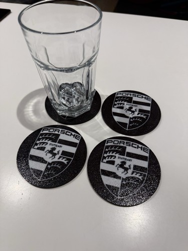Porsche logo drink mats mat - logo,